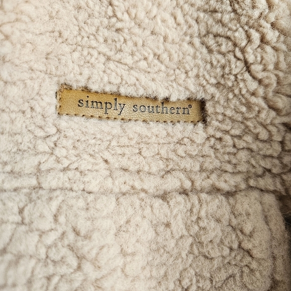 SIMPLY SOUTHERN CAMEL SOFT SHERPA SHACKET JACKET SZ LARGE - Picture 5 of 10